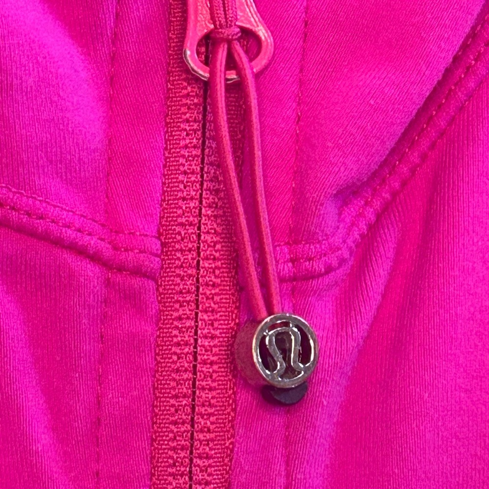 Lululemon Paris pink pure balance long sleeve full zip logo jacket thumb holes 6 - Picture 5 of 7